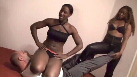 Trampling Bitches - Ebony Bitches With Big Tits In Female Domination - Videosection.com